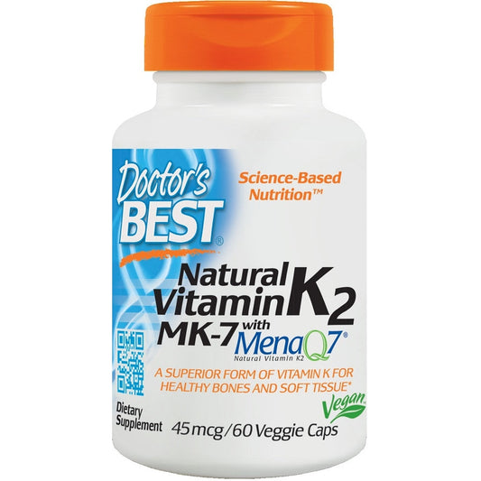 Natural Vitamin K2 MK7 with MenaQ7, 45mcg - 60 vcaps - Vitax.ro