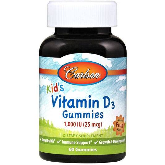 Kid's Vitamin D3 Gummies, 1000 IU Natural Fruit - 60 gummies - Vitax.ro
