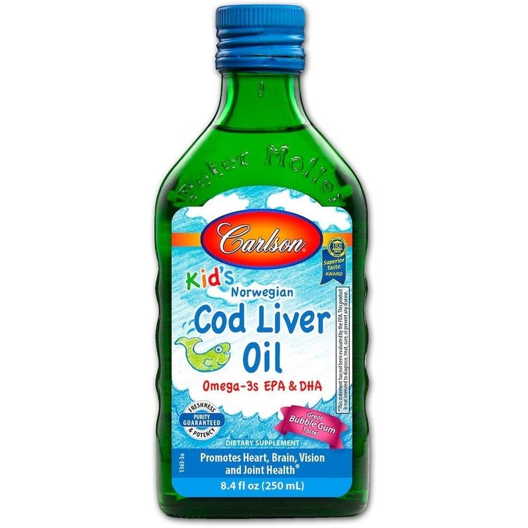 Kid's Cod Liver Oil, 550mg Bubble Gum - 250 ml. - Vitax.ro