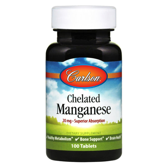 Chelated Manganese, 20mg - 100 tabs - Vitax.ro
