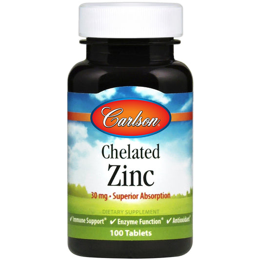 Chelated Zinc, 30mg - 100 tabs - Vitax.ro