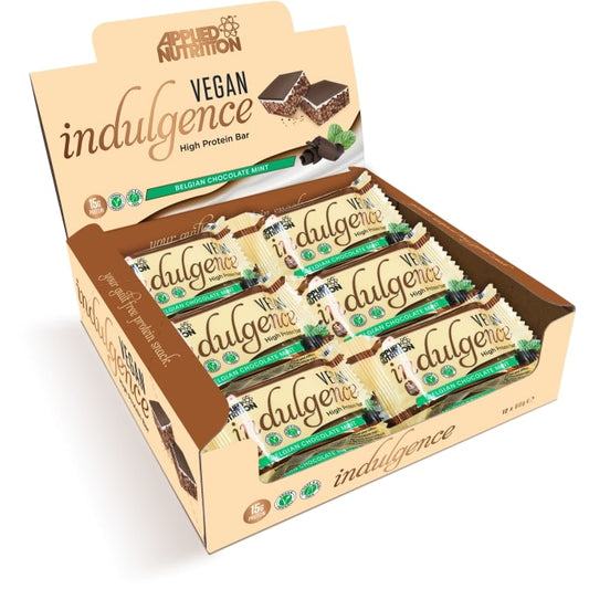Vegan Indulgence Bar, Belgian Chocolate Mint - 12 x 50g - Vitax.ro
