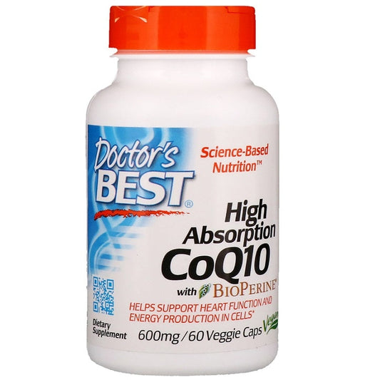 High Absorption CoQ10 with BioPerine, 600mg - 60 vcaps - Vitax.ro