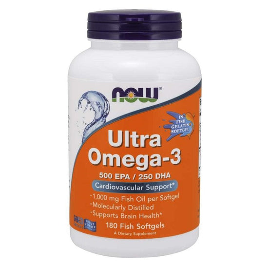 Ultra Omega-3 (In Fish Gelatin Softgels) - 180 fish softgels - Vitax.ro
