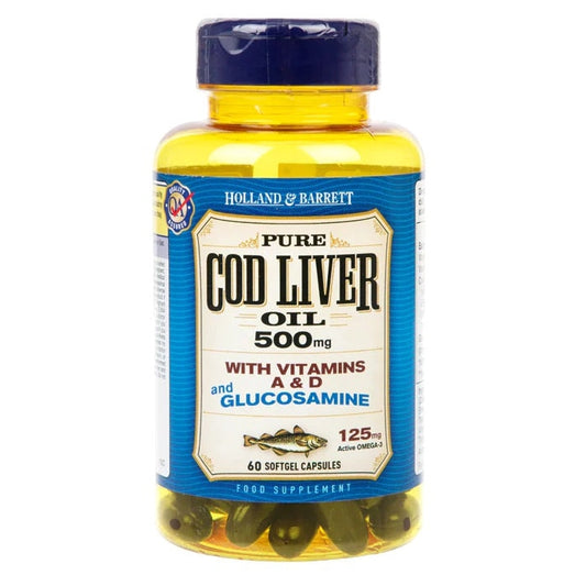 Cod Liver Oil and Glucosamine, 500mg - 60 caps - Vitax.ro