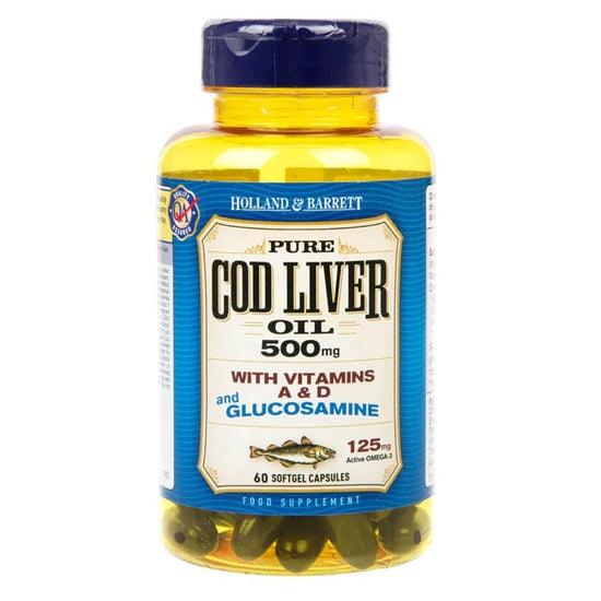 Cod Liver Oil and Glucosamine, 500mg - 60 caps - Vitax.ro