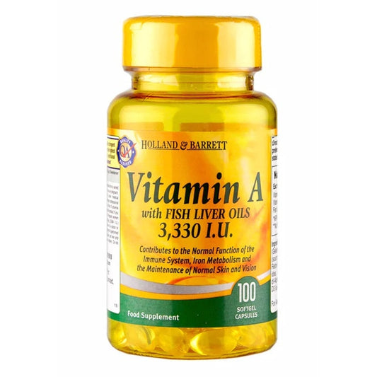 Vitamin A, 3300 IU - 100 softgels - Vitax.ro