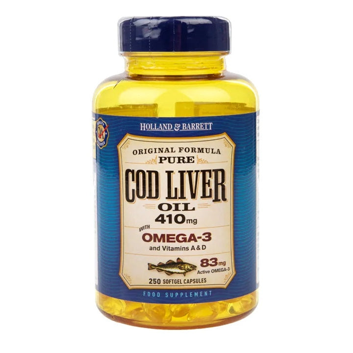 Cod Liver Oil, 410mg - 250 softgels - Vitax.ro