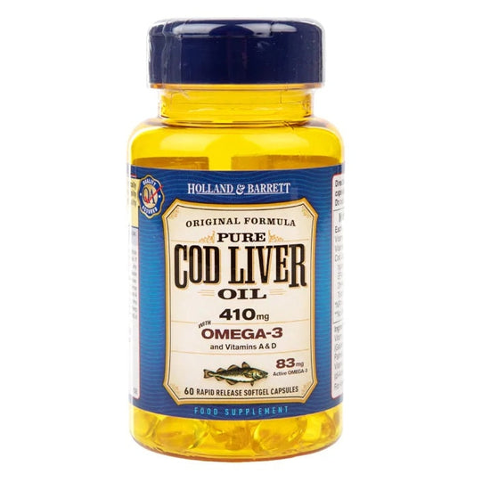 Cod Liver Oil, 410mg - 60 softgels - Vitax.ro