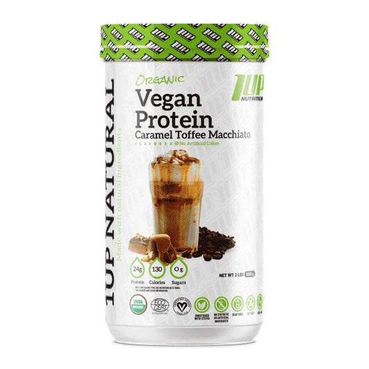 Organic Vegan Protein, Caramel Toffee Macchiato - 900g - Vitax.ro