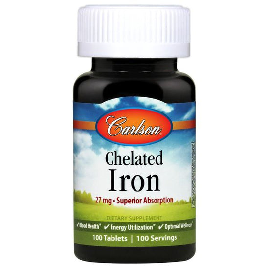 Chelated Iron, 27mg - 100 tabs - Vitax.ro