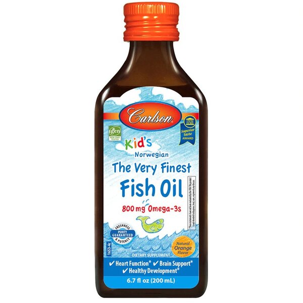 Kid's The Very Finest Fish Oil, 800mg Natural Orange - 200 ml. - Vitax.ro