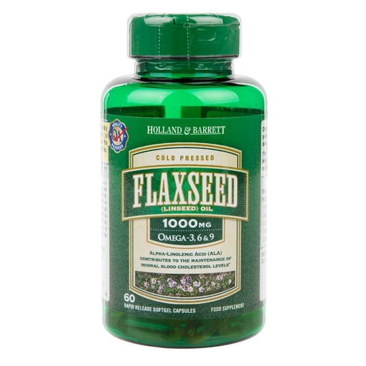 Flaxseed Linseed Oil, 1000mg - 60 caps - Vitax.ro