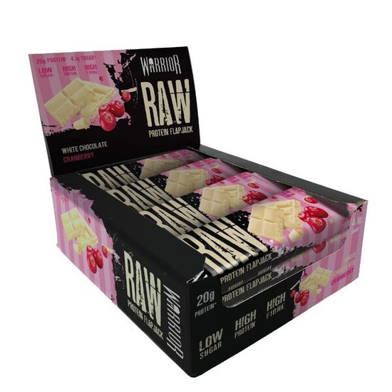 Raw Protein Flapjack, White Chocolate Cranberry - 12 bars - Vitax.ro