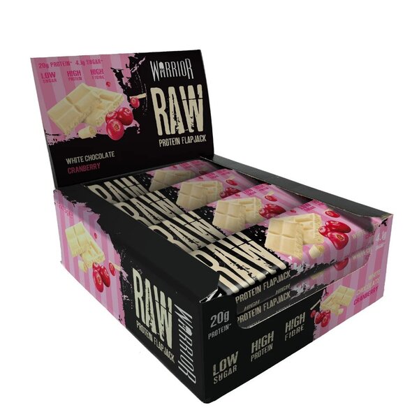 Raw Protein Flapjack, White Chocolate Cranberry - 12 bars - Vitax.ro