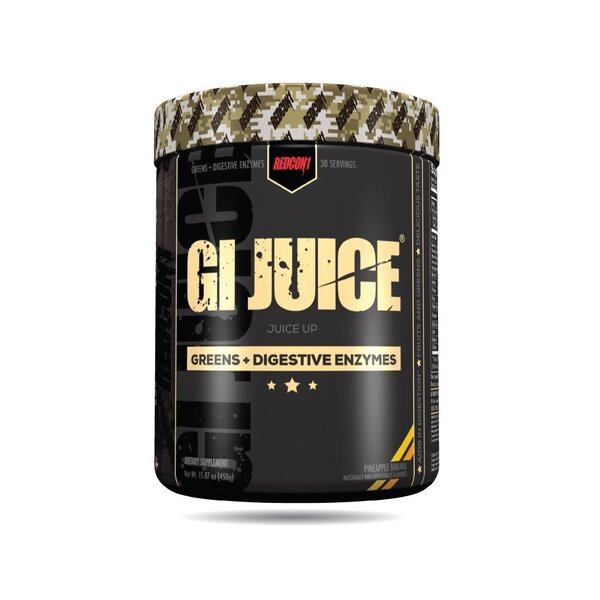 GI Juice - Greens + Digestive Enzymes, Pineapple Banana - 429g - Vitax.ro