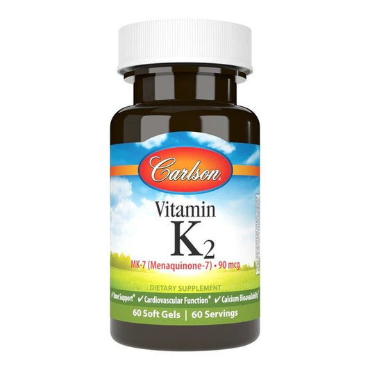 Vitamin K2 MK-7, 90mcg - 60 softgels, Carlson Labs - Vitax.ro