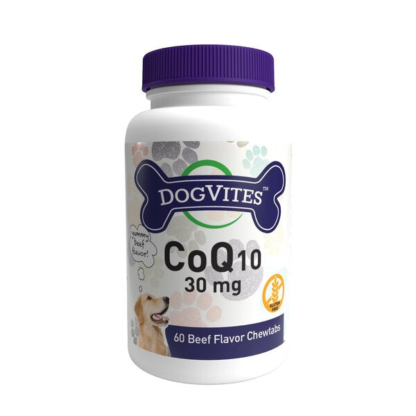 CoQ10 For Dogs, 30mg, Beef Flavour - 60 chewtabs - Vitax.ro