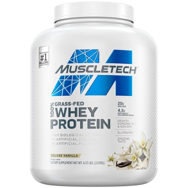 Grass-Fed 100% Whey Protein, Deluxe Vanilla - 2070g - Vitax.ro