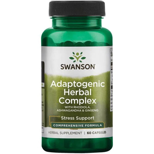 Adaptogenic Herbal Complex with Rhodiola, Ashwagandha & Ginseng - 60 caps - Vitax.ro