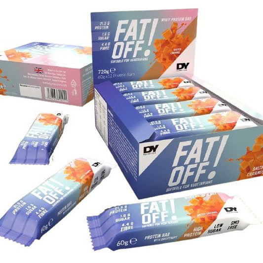 Fat Off! Whey Protein Bar, Salted Caramel - 12 x 60g - Vitax.ro