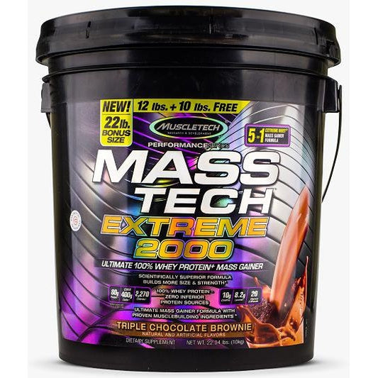 Mass-Tech Extreme 2000, Triple Chocolate Brownie - 10kg - Vitax.ro