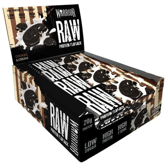 Raw Protein Flapjack, Cookies & Cream - 12 bars - Vitax.ro