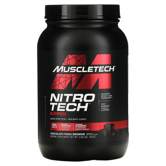 Nitro-Tech Ripped, Chocolate Fudge Brownie - 907g - Vitax.ro