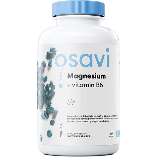 Magnesium + Vitamin B6 - 180 vegan caps - Vitax.ro