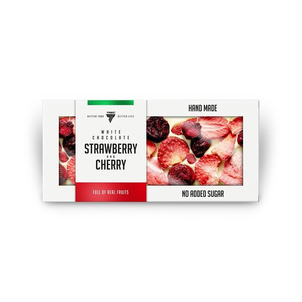 White Chocolate, Strawberry & Cherry - 53g - Vitax.ro