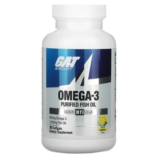 Omega-3 Purified Fish Oil, Lemon - 90 softgels - Vitax.ro
