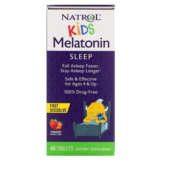 Kids Melatonin, Strawberry - 40 tabs - Vitax.ro