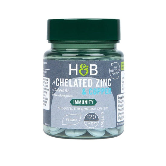 Chelated Zinc & Copper, 15mg - 120 tablets - Vitax.ro