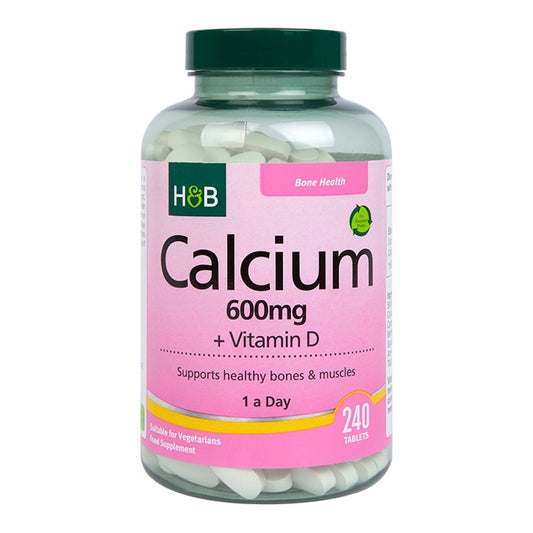 Calcium, 600mg with Vitamin D - 240 tabs - Vitax.ro