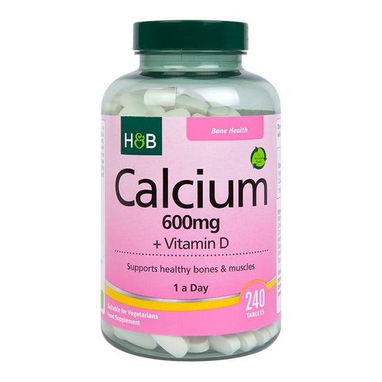 Calcium, 600mg with Vitamin D - 240 tabs - Vitax.ro