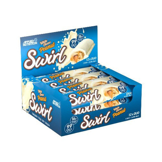 Swirl Duo Bar, White Choco Peanut - 12 x 60g - Vitax.ro