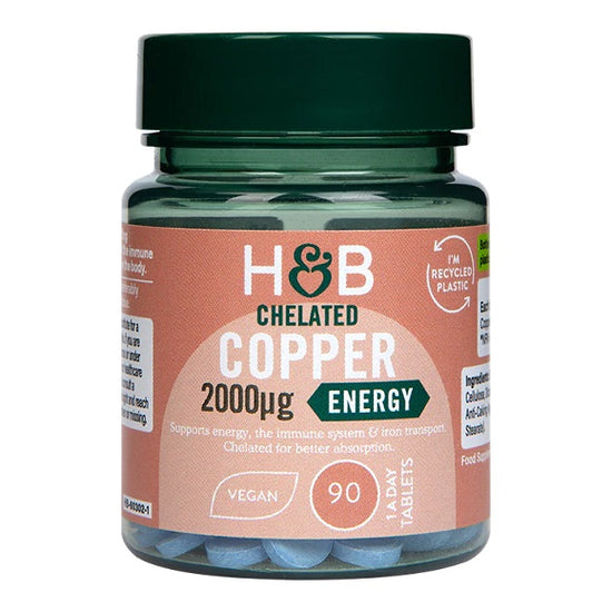 Chelated Copper, 2000mcg - 90 vegan tabs - Vitax.ro