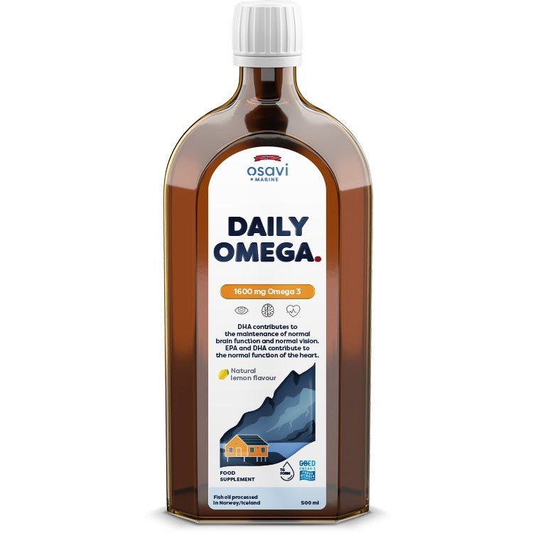 Daily Omega, 1600mg Omega 3 (Natural Lemon) - 500 ml. - Vitax.ro