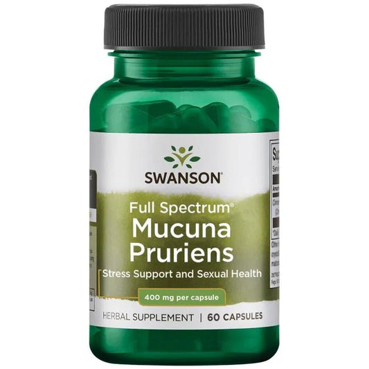 Full Spectrum Mucuna Pruriens, 400mg - 60 caps - Vitax.ro