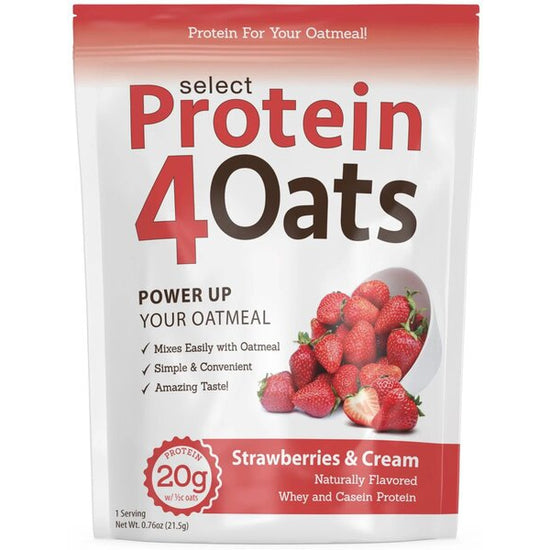 Select Protein 4 Oats, Strawberries & Cream - 258g - Vitax.ro