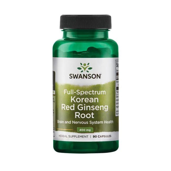 Full Spectrum Korean Red Ginseng Root, 400mg - 90 caps - Vitax.ro