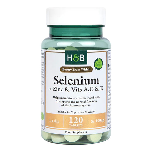 Selenium + Zinc & Vits A,C & E, 100mcg - 120 tabs - Vitax.ro