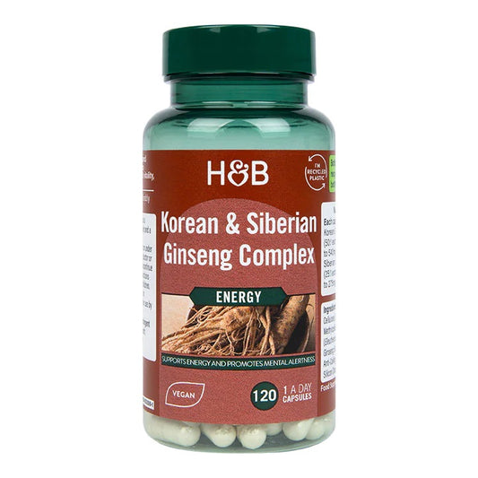 Korean & Siberian Ginseng Complex - 120 vcaps - Vitax.ro