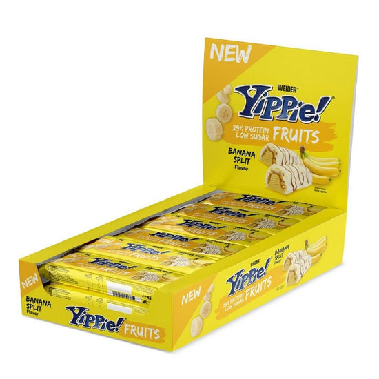 Yippie! Bars, Banana Split - 12 bars (45 grams) - Vitax.ro