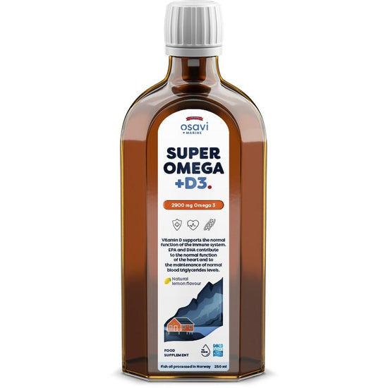 Super Omega + D3, 2900mg Omega 3 (Lemon) - 250 ml. - Vitax.ro