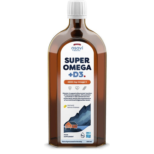 Super Omega + D3, 2900mg Omega 3 (Lemon) - 500 ml. - Vitax.ro