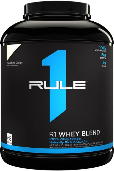 R1 Whey Blend, Vanilla Ice Cream (EAN 196671004949) - 2240g - Vitax.ro