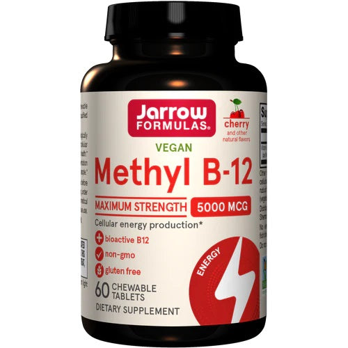 Methyl B-12, 5000mcg (Cherry) - 60 chewable tabs - Vitax.ro
