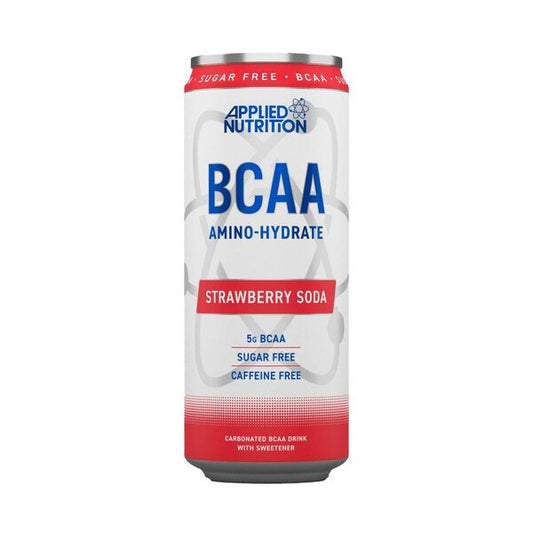 BCAA Amino-Hydrate Cans, Strawberry Soda - 12 x 330 ml. - Vitax.ro