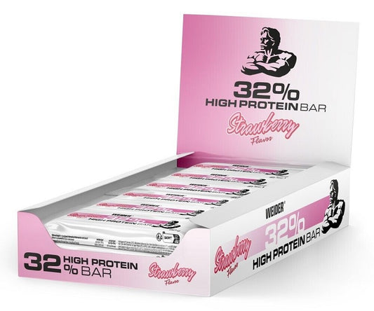 32% High Protein Bar, Strawberry - 12 x 60g - Vitax.ro